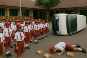 Mobil MBG Tabrak Siswa SD